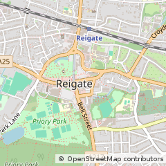 Map of Reigate, Surrey