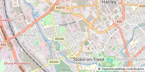 Map of Stoke-on-Trent, Staffordshire