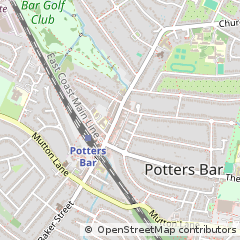 Map of Potters BAR