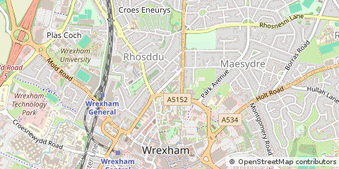 Map of Wrexham