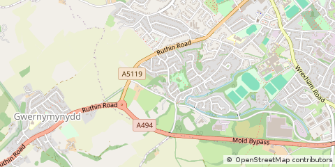 Map of Mold, Flintshire