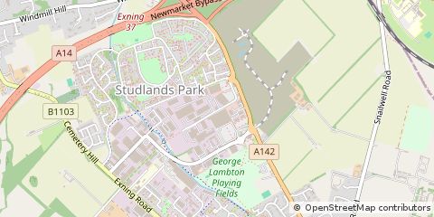 Map of Newmarket, Suffolk