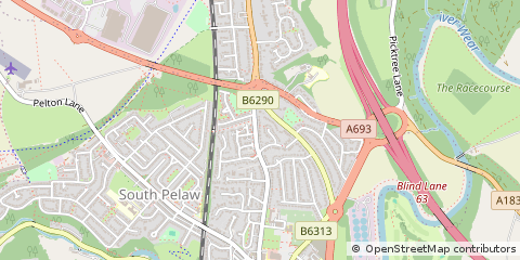 Map of Chester-LE-Street, Durham