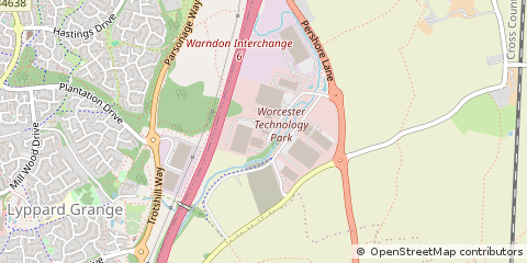 Map of Worcester, Hertfordshire