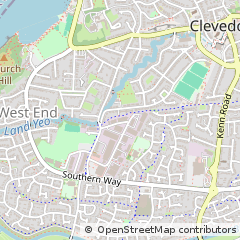 Map of Clevedon, North Somerset
