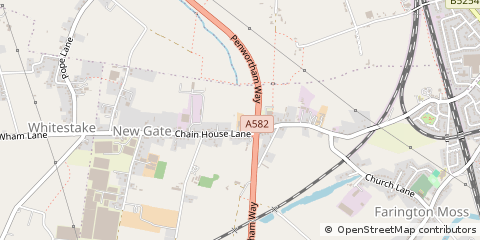 Map of Preston, Lancashire