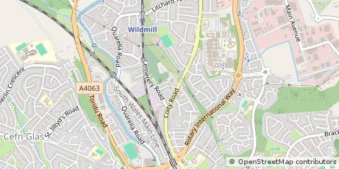 Map of Bridgend
