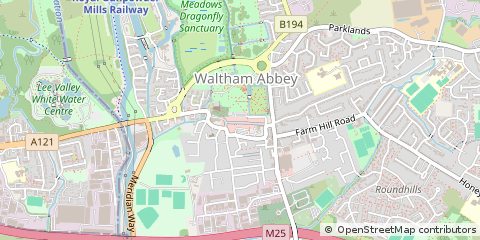 Map of Waltham Abbey, Essex