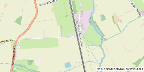 Map of Finedon, Northamptonshire