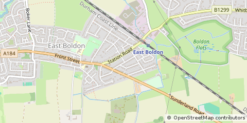 Map of East Boldon