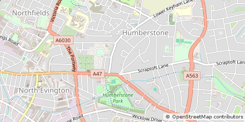 Map of Leicester, Leicestershire