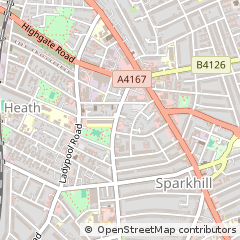 Map of Birmingham, West Midlands
