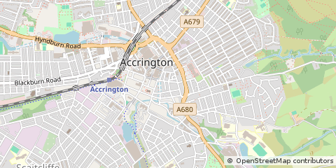 Map of Accrington, Lancashire