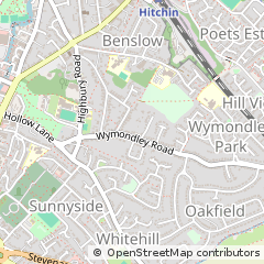 Map of Hitchin, Hertfordshire
