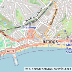 Map of Hastings, East Sussex