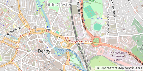 Map of Derbyshire