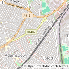 Map of Cardiff, South Glamorgan