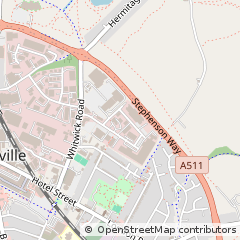Map of Coalville, Leicestershire