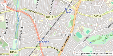 Map of Solihull, West Midlands