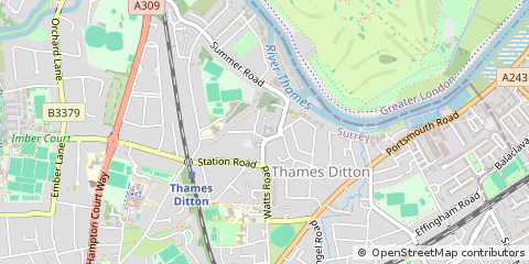 Map of Thames Ditton