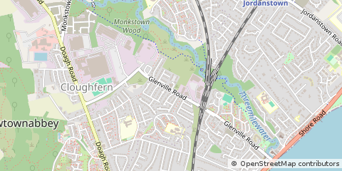 Map of Newtownabbey, Antrim