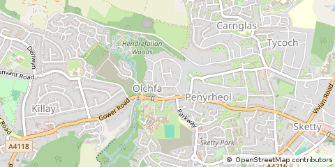 Map of Swansea