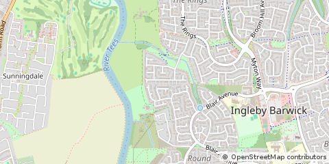 Map of Stockton on Tees, North Yorkshire