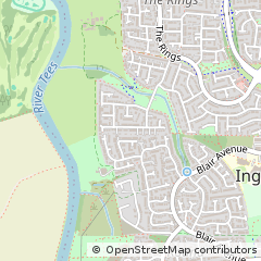 Map of Stockton on Tees, North Yorkshire