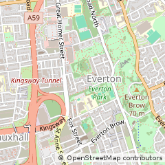 Map of Liverpool, Merseyside