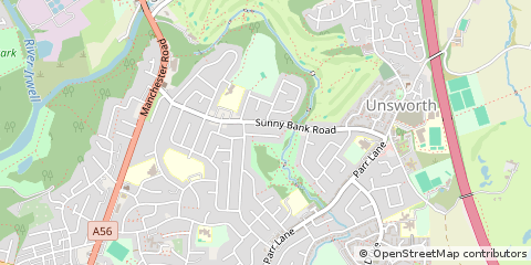 Map of Bury, Lancashire