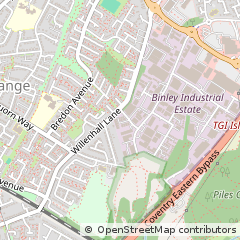 Map of Coventry, West Midlands