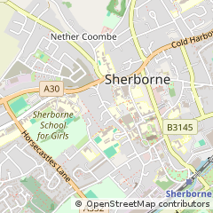 Map of Sherborne, Dorset