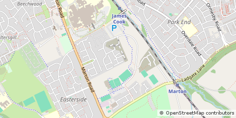 Map of Marton, Middlesbrough