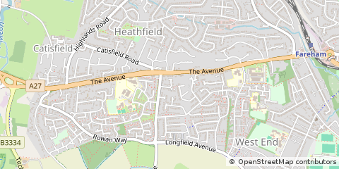 Map of Fareham, Hampshire