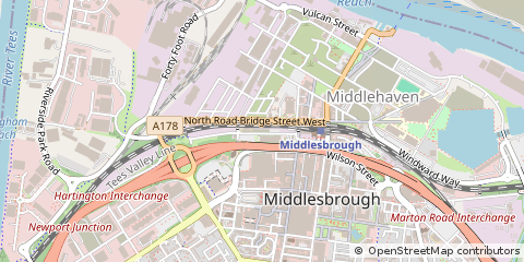 Map of Middlesbrough