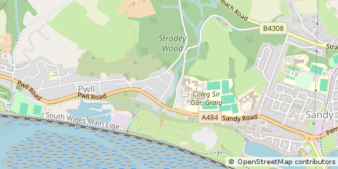 Map of Llanelli, Carmarthenshire
