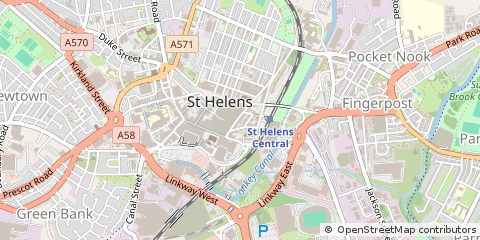 Map of ST. Helens, Merseyside