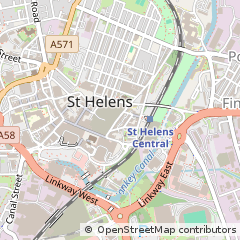 Map of ST. Helens, Merseyside