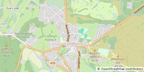 Map of Lyndhurst, Hampshire