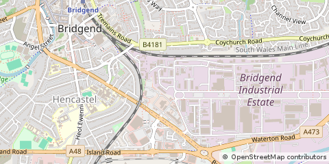 Map of Bridgend