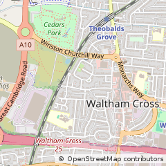 Map of Waltham Cross, Hertfordshire