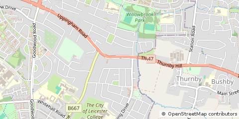 Map of Leicester