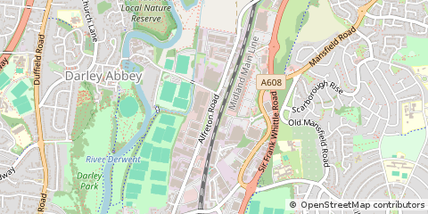 Map of Derby, Derbyshire