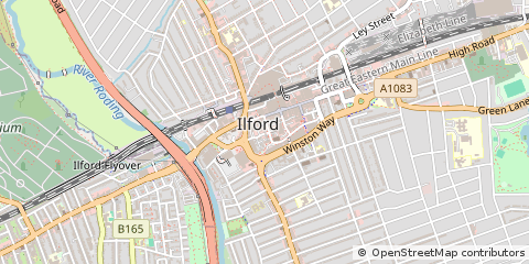 Map of Ilford, Essex