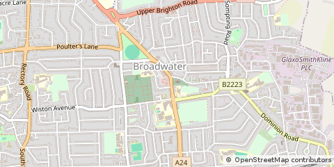 Map of Worthing, West Sussex