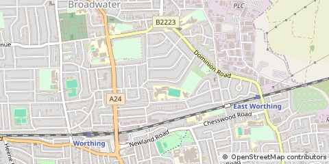 Map of Worthing