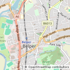 Map of Belper, Derbys