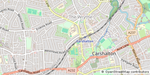Map of Carshalton, Surrey