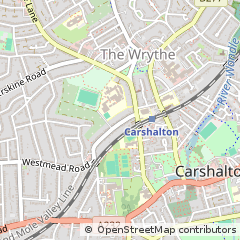 Map of Carshalton, Surrey