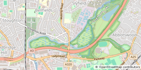 Map of Guildford, Surrey
